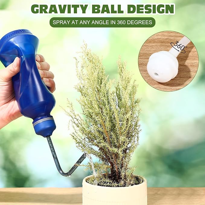 4 Pcs Small Watering Can for Seedlings Indoor Plant Flower Watering Pot 0.45L Succulent Squeeze Sprinkling Bottle for House Bonsai Spray(Brown, Pink, Green, Blue)