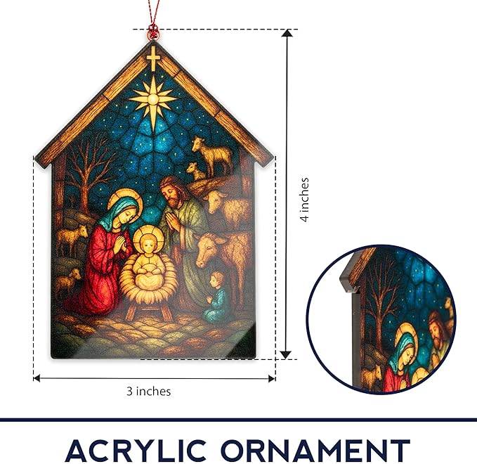 Christmas Christmas Ornament 2025 - Christian Christmas Ornaments - Religious Christmas Ornaments - Christmas Ornaments - Christian Christmass Decor - Christmass Decoration