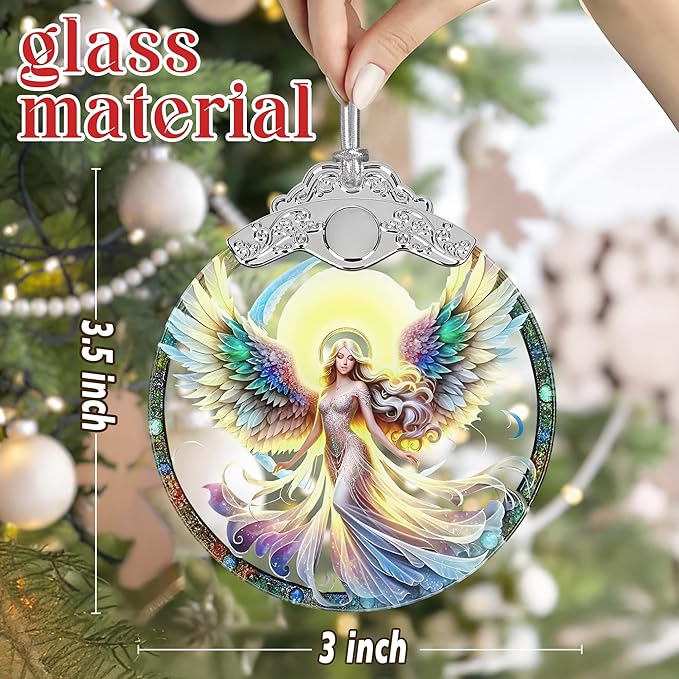 Stained Glass Hanging Decor - Christmas Tree Ornaments - Gifts for Women, Mom