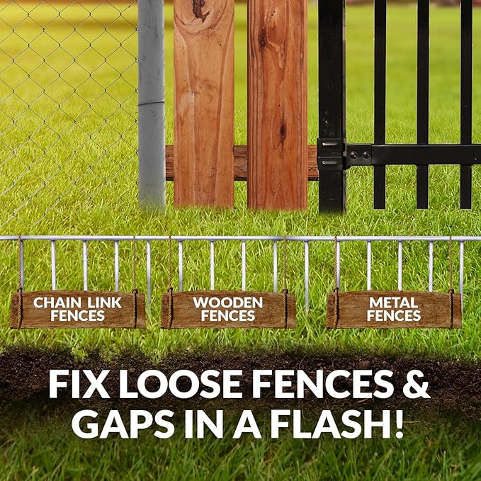 Dig Defence Original Animal Barrier Fence - Large Decorative Garden Fence, Outdoor No Dig Fence for Dogs and Rabbits, Yard and Patio - 32”(L) x 10”(H), 6 Pack