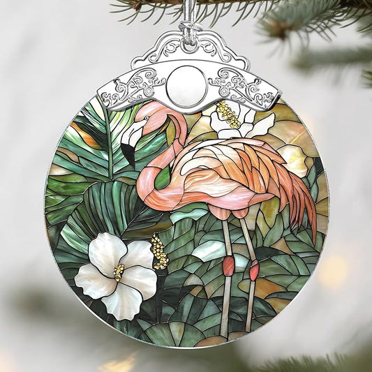 Flamingo Christmas Ornaments: Christmas Tree Ornaments, Holiday Decor for Flamingo Lover, Stocking Stuffers, Gift Ideas, Xmas Gifts, Housewarming or Birthday Gift, Gifts for Her