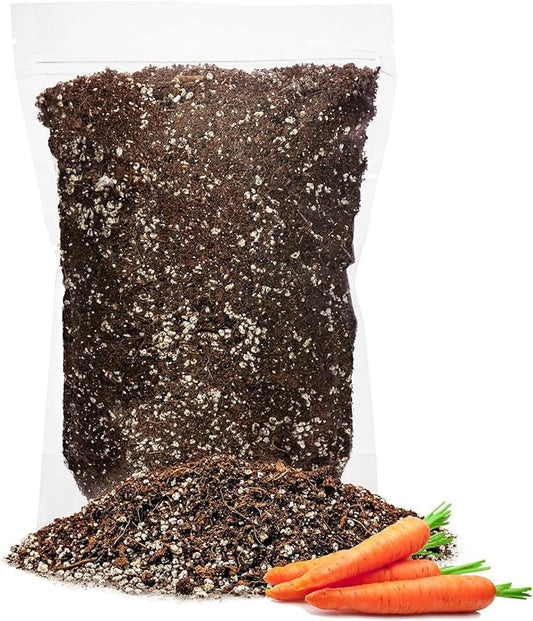 GARDENERA Premium Organic Potting Soil for Carrots - (1 Quart Bag)