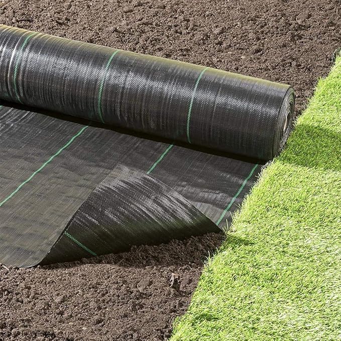 Agfabric 5x100ft Landsacpe Ground Cover Heavy Duty PP Woven Weed Barrier,Soil Erosion Control and UV stabilized, Plastic Mulch Weed Block