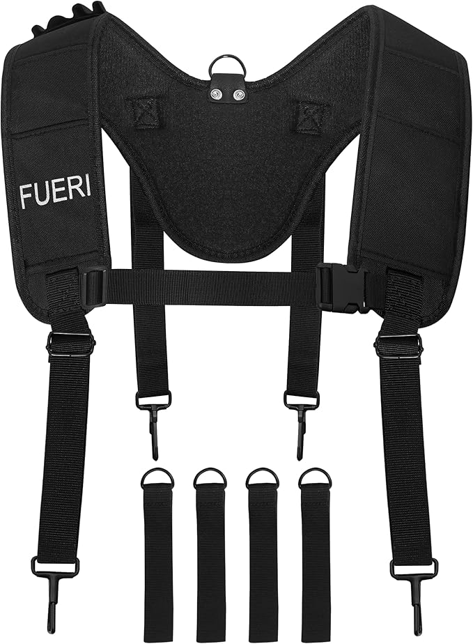 FUERI Tool Belt Suspender for Men Adjustable Heavy Duty Construction Carpenter Electrician