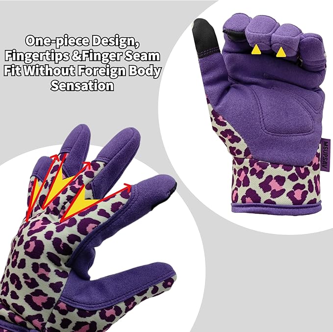 Thorn Proof&Puncture Resistant Gardening Gloves with Grip,Garden Glove for Women, Leather Yard Work Gifts