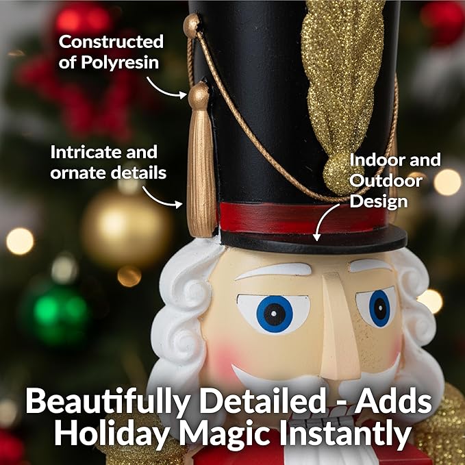Sunnydaze 2.5ft Kristoff The Nutcracker Christmas Decoration - Polyresin Indoor or Outdoor Nutcracker Statue