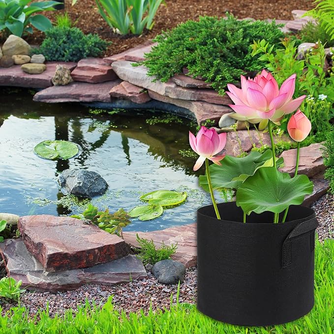 10 Pack Lily Plant Pots for Pond, Aquatic Pond Planter for Pond Reusable Pond Plant Basket Grow Bags for Pond, Aquatic Plants, Potato, Carrot, Onion, Flower (2 Gallon)