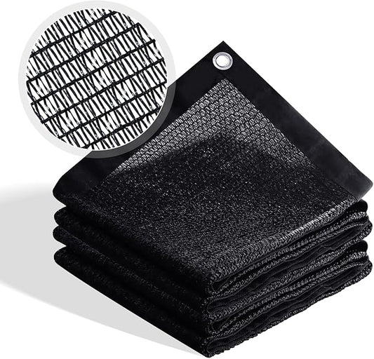 30% Shade Cloth for Garden, Customizing Outdoor Sun Shade Netting with Reinforced Grommets, Pergola Shade Cover Mesh Tarp for Plants Patio Greenhouse Chicken Coop, 12x19 FT, Black
