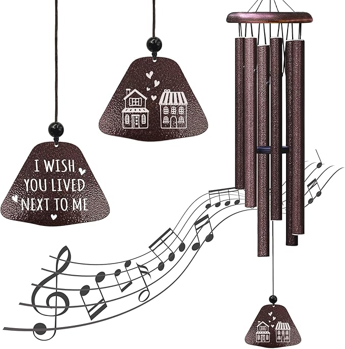 Best Friend Birthday Gifts for Women 32” Wind Chimes, Friendship Bestie Gifts for Women, Sister Birthday Gift, Wind Chimes for Best Friend Her BFF Sister Bestie Mom Daughter