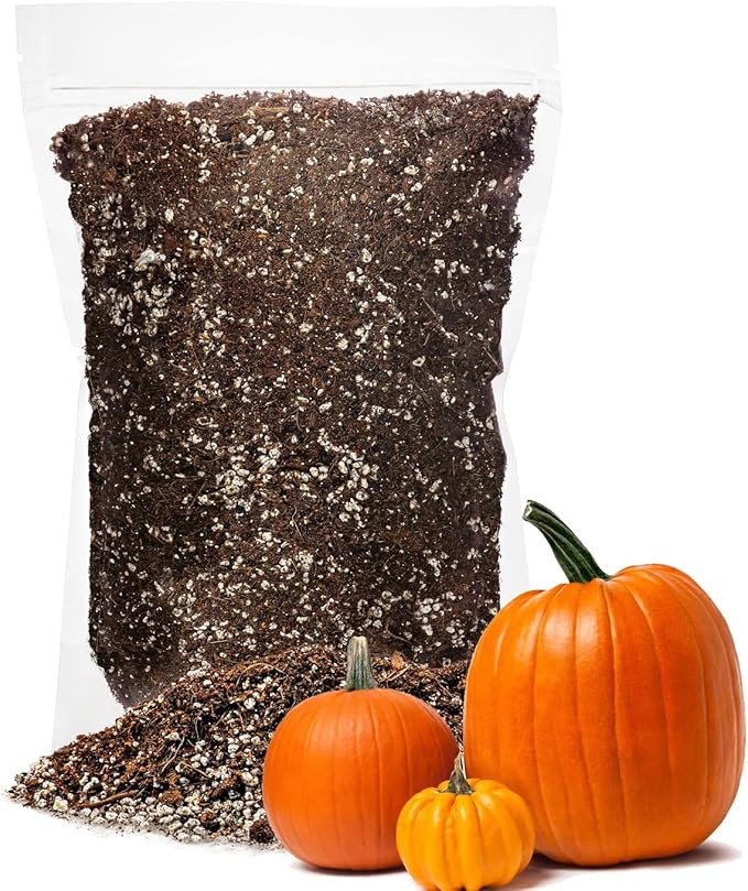 GARDENERA Premium Organic Potting Soil for Pumpkin - (2 Quart Bag)