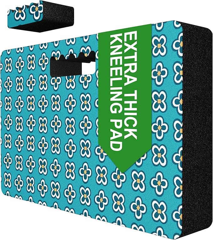Extra Thick Kneeling Pad — Heavy Duty, Extra Large Foam Kneeler Mat for Gardening,Bathing Baby, Workout Supplies,Water & Dirt Resistant, Lightweight, Lake Blue Teal