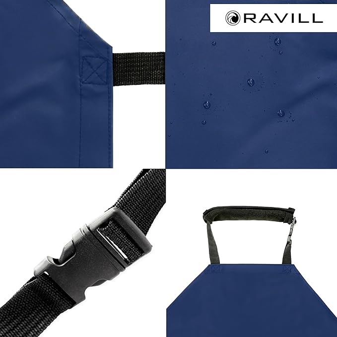 Waterproof Apron For Men and Women - 35" Multi Purpose Work Aprons for Dishwashing, Dog Grooming, Cleaning
