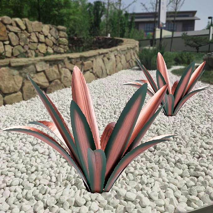 Large Tequila Rustic Sculpture, Rustic Metal Agave Plants for Outdoor Patio Yard Mexican Plant