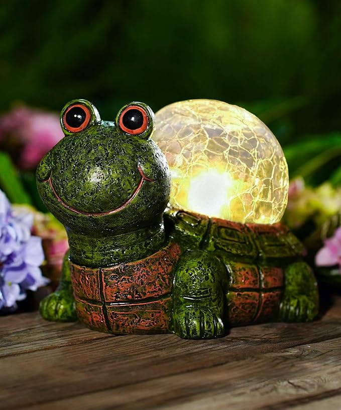 Qeeman Turtle Outdoor Garden Statues: Lawn Ornaments for Outside Yard Patio Balcony Landscaping Figurine Decor - Birthday Gifts for Mom Grandma Women Dad Lover Sister