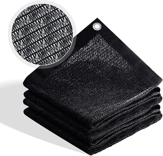 70% Shade Cloth for Garden, Customizing Outdoor Sun Shade Netting with Reinforced Grommets, Pergola Shade Cover Mesh Tarp for Plants Patio Greenhouse Chicken Coop, 8x21 FT, Black