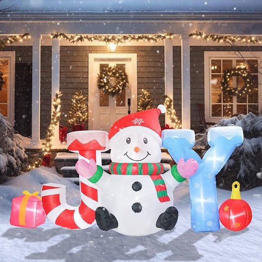 Taman 7.5 FT Christmas Inflatable Decorations, Snowman Joy Propeller Built-in Bright LED Light Blow Up for Yard, Garden,Lawn Outdoor Holiday Yard Decorations