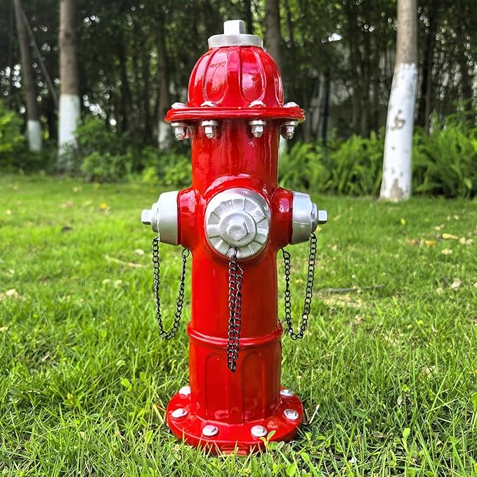 Garden Fire Hydrant Outdoor Statue,Sculpture for Dog to Peed on Yard Decor,Fire Hydrant Puppy Pee Training Post Figurine,Funny Decor Statue