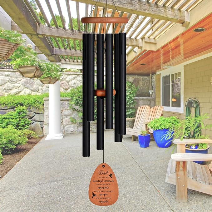 Memorial Wind Chimes for Loss of Dad, Bereavement Sympathy Gifts for Loss of Father, Windchimes in Memory of Dad, Home Decor & Outside Garden Patio
