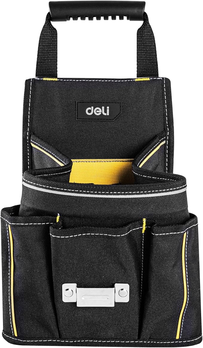 Deli Utility Tool Pouch with Handle Heavy Duty Durable Large Capacity for Men for Electrician, Carpenter