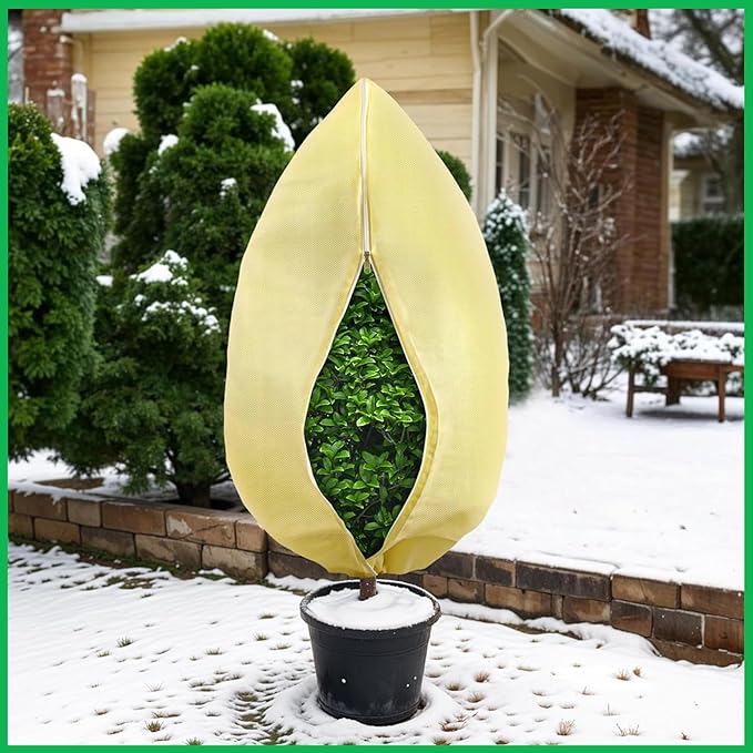 2-Piece setRose Bush Covers for Winter, 47.2 x 70.8 inchesPlant Freeze Protection Covers, Winter Garden Plant ProtectionReusable