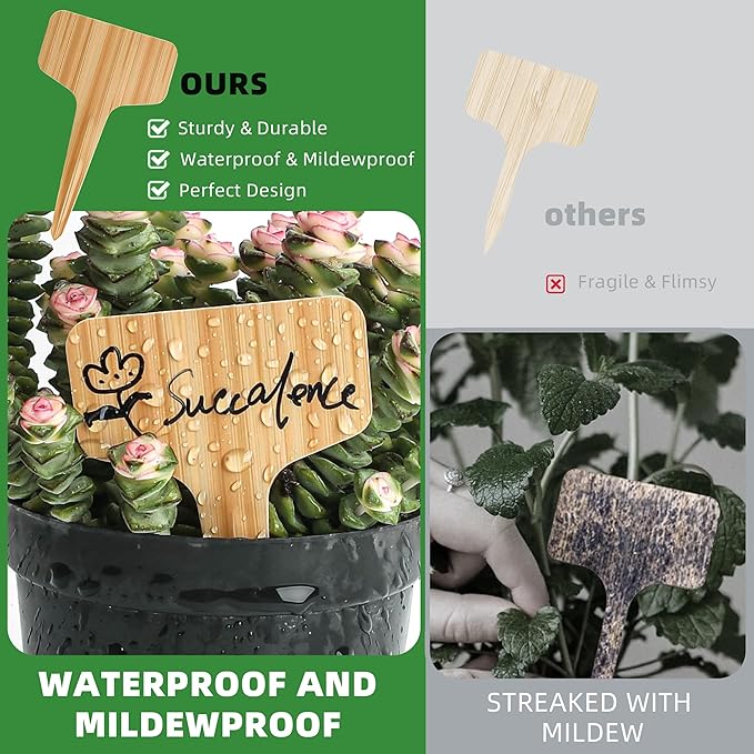 Plant Labels Tags 120pcs Outdoor Plastic Plant Markers Garden Tags & Stakes for Plants Waterproof Plant Name Tags Seedling Tags Plant Stakes for Outdoor Plants Garden Accessories