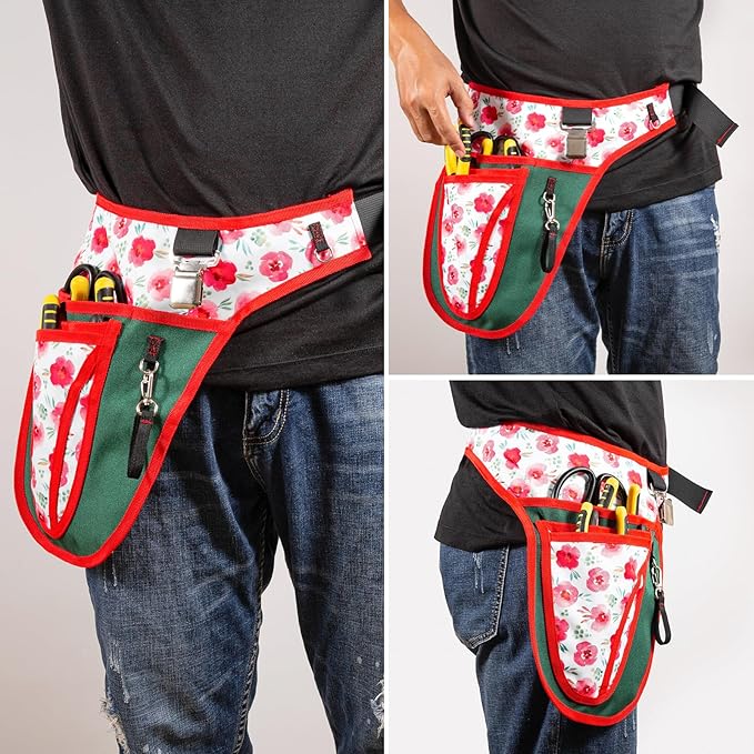 Garden Tool Belt for Women,Multi Pockets Garden Apron for Men,Gardening Tool Belt,Utility Belt Women,Tool Apron Organizer,Adjustable Belt