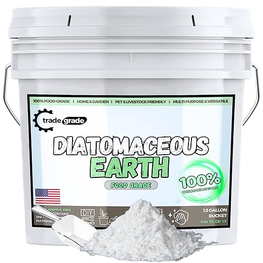 Store Diatomaceous Earth Powder for Plants, Home, and Pets – 1.5 Gallon Bucket | Multi-Purpose Diatomaceous Earth for Gardening, Soil Improvement, and Indoor Use