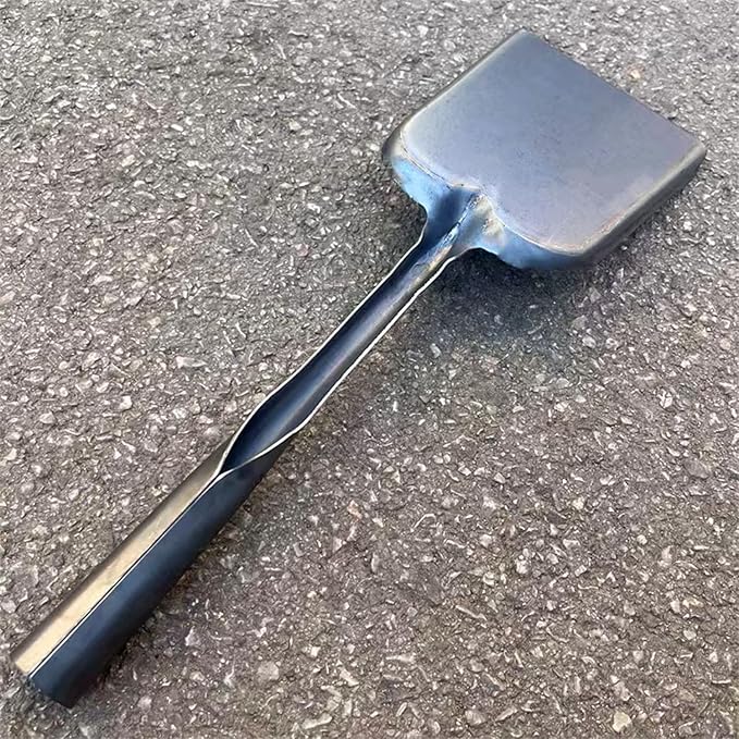 Fireplace Shovel Ash Shovel for Fire Pit Heat Resistant Fireplace Scoop Garden Shovel (Black - XL)