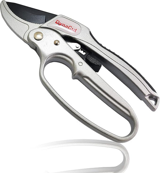 Ratcheting Pruning Shears Gardening Heavy Duty 8'', Professional Ratchet Pruning Scissors Cutter Anvil Clippers - Tree Trimmers Up To 20mm Cutting Capacity, Soft Non-Slip Grip Reduce Hand Fatigue