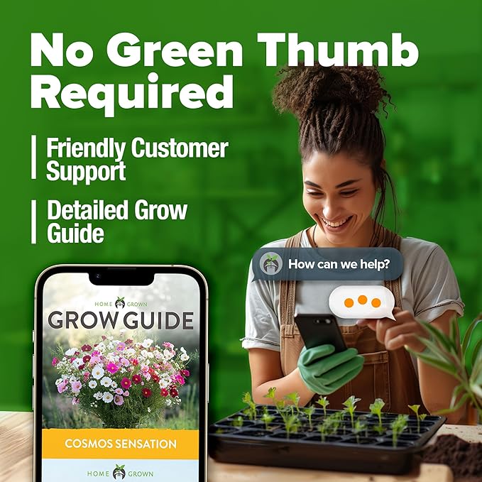 HOME GROWN Cosmos Flower Seeds Bulk Pack for 2026 (1.8 oz) 8,000+ Non GMO Heirloom Annual Wildflower Seeds – Pollinator-Friendly Mix for Pollinators & Outdoor Gardens