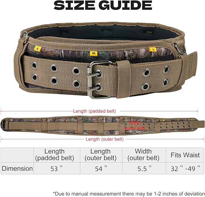 MELOTOUGH Camo Tool Belt with Suspenders Camouflage Tool Bag Supenders Framers Comb Apron Tool Belt Construction Tool Pouch Suspenders Heavy Duty Carpenter Suspension Rig for Electrician