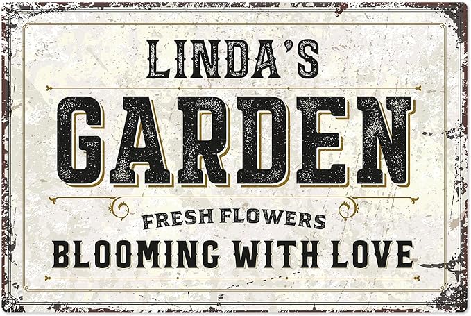 Custom Garden Sign, Christmas Season, Personalized Rustic Name for Backyard Décor Sign, 12x18 Inches, Rust Free .063 Aluminum, Fade Resistant, Made in USA by Sigo Signs