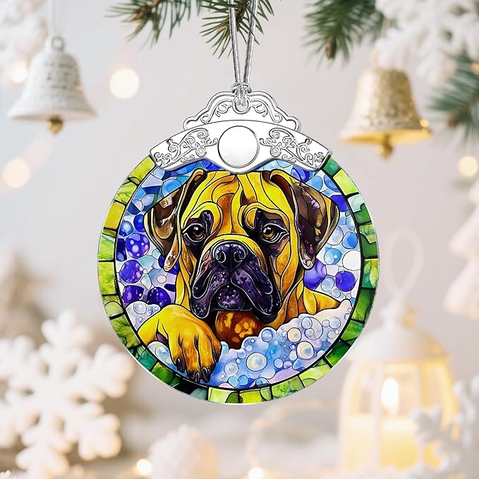 Bullmastiff Dog Christmas Ornaments: Christmas Tree Ornaments, Holiday Decor for Pet Lover, Stocking Stuffers, Gift Ideas, Xmas Gifts & Gifts for Dog Lover