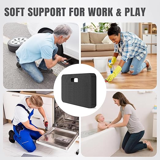 INNO STAGE Extra Thick Kneeling Pad, Large knee cushions Waterproof, Soft & Supportive Foam Knee Pads for Gardening, Baby Bathing, Mechanic, Yoga, Exercise & Workout Supplies