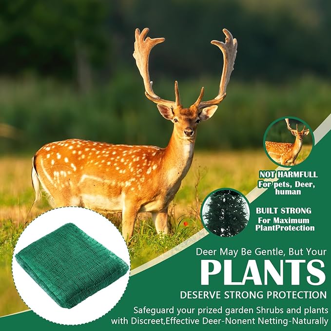 6 Pack 10'x10' Deer Netting Fencing Heavy Duty Bird Netting, Chicken Coop, Fruit Trees, Plants, Plastic Fence, Bird Screen, Outdoor Cover, Garden Protection, Net Material, Plant Barrier