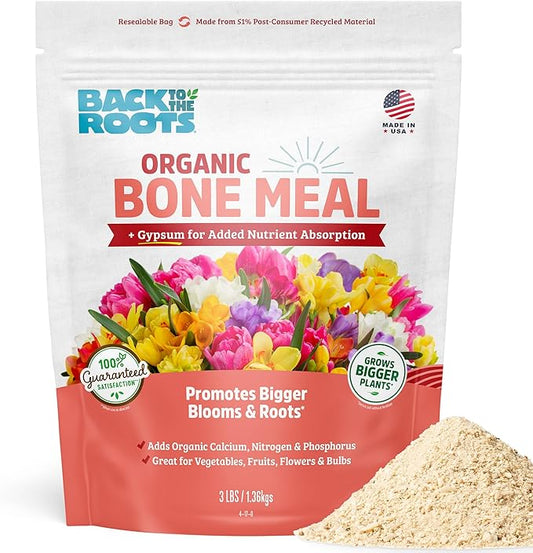 Back to the Roots 100% Organic Bone Meal | Made in The USA | Premium Nutrition for Indoor and Outdoor Plant Gardening