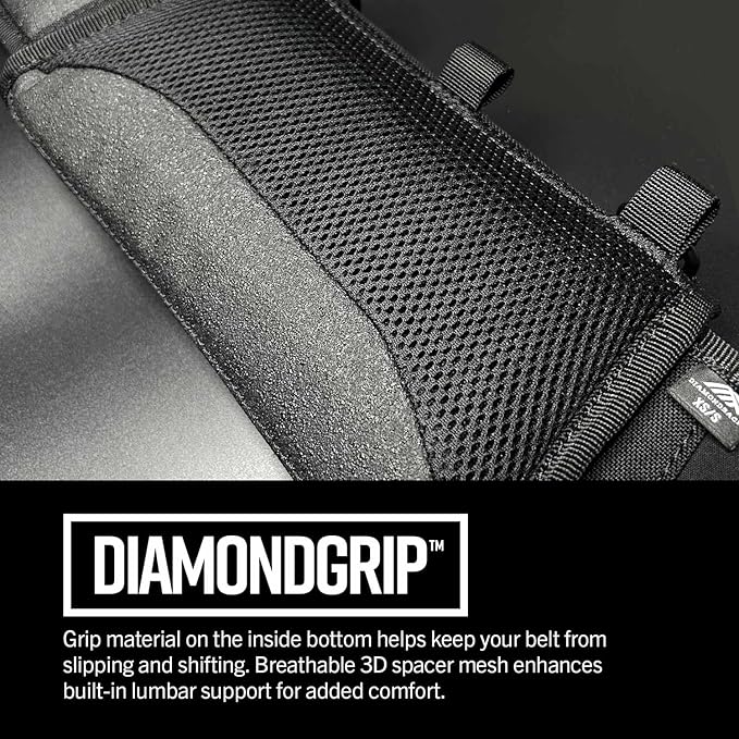 Diamondback Tempo Tool Belt (XL/XXL) - Tool Belts for Men with Lumbar Support - Utility Belt with 10 Attachment Points for Tool Belt Pouches