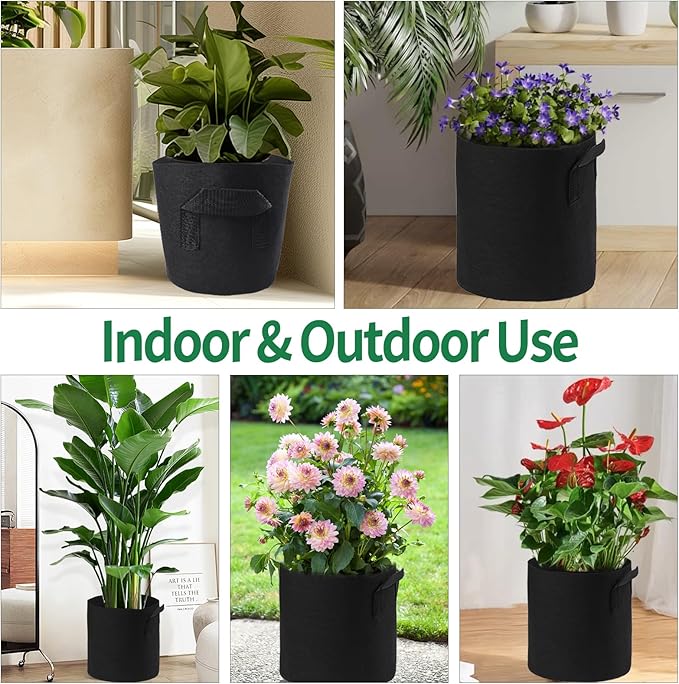 10 Pack Lily Plant Pots for Pond, Aquatic Pond Planter for Pond Reusable Pond Plant Basket Grow Bags for Pond, Aquatic Plants, Potato, Carrot, Onion, Flower