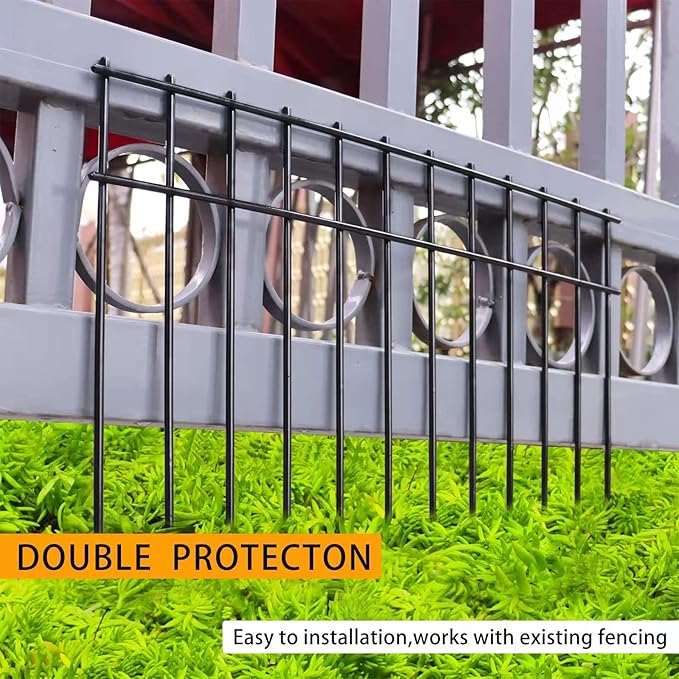ADAVIN Small or Medium Animal Barrier Fence,25Pack 20 in(L) X12 in(H) Dog Digging Fence Barrier, Garden Fence Animal Barrier for Dogs Rabbits Raccoons, Metal Fence Panel for Outdoor Patio.Total 42 Ft