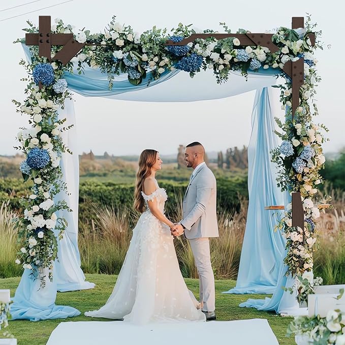 Wooden Square Wedding Arch, 7.48FT Wood Arch Backdrop Stand, Wedding Arbor, Reusable