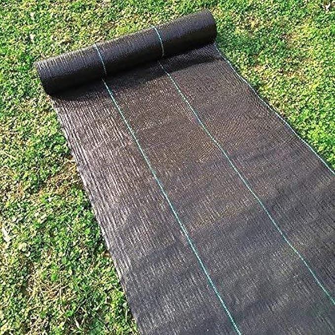 Agfabric 5x100ft Landsacpe Ground Cover Heavy Duty PP Woven Weed Barrier,Soil Erosion Control and UV stabilized, Plastic Mulch Weed Block