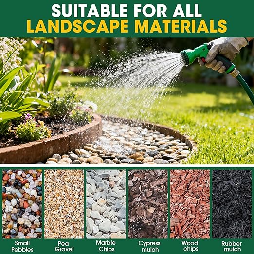 GloGlo Mulch Glue 1 Gallon, No Dilution Needed Ultra-Stick Rock Glue for Landscaping, Gravel Binder Non-Toxic Rubber Mulch Lock Adhesive, Heavy Rain Windproof for Gardens, Pea Gravel Stabilizer