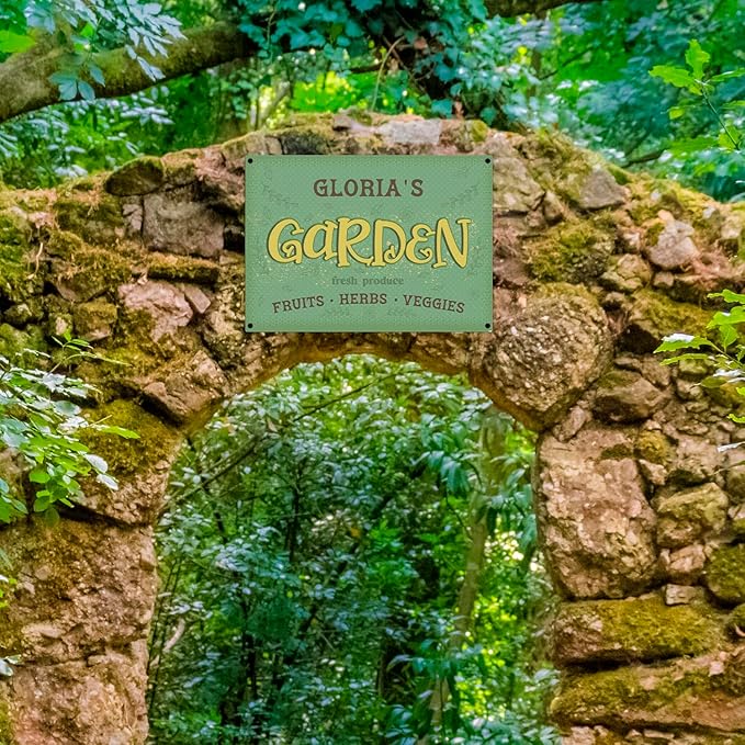 Custom Garden Signs, Christmas Holiday Season, Personalized Sign for Garden Decor Sign, 10x14 Inches, Rust Free .040 Aluminum, Fade Resistant, Made in USA by Sigo Signs