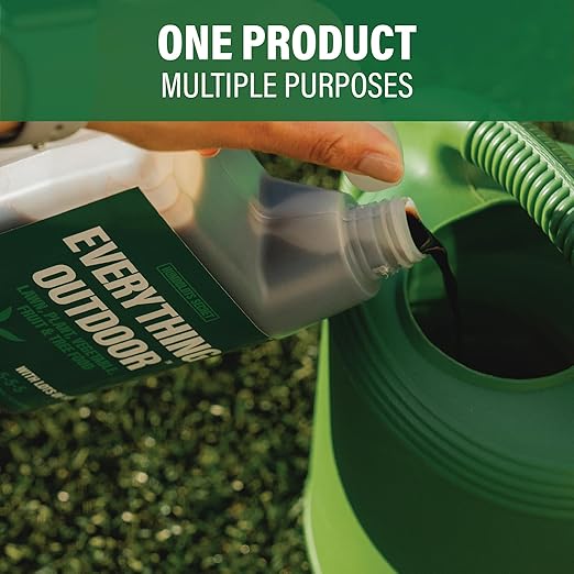 Humboldts Secret Everything Outdoor Plant Food | 5-5-5 Liquid Fertilizer with Norwegian Kelp | All Purpose Lawn, Vegetable & Fruit Food | Garden Nutrients | Refillable Hose End Bottle | 2.5 Gallon