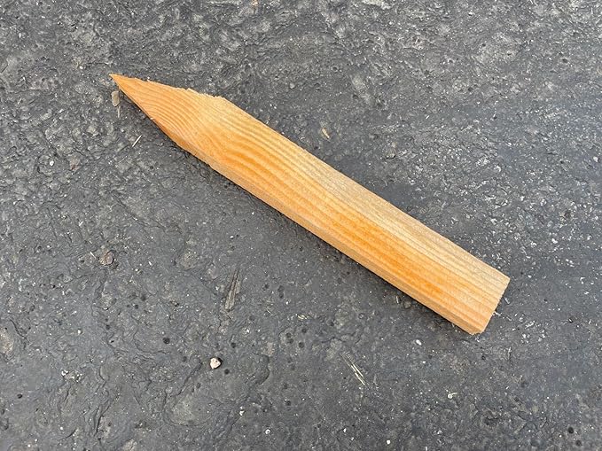Sandbaggy 12" Wooden Grading Stakes - Heavy Duty Stakes for Construction, Gardening, Surveying, Concrete Forms - Chisel Point, Douglas Fir Wood - Made in The USA (100)