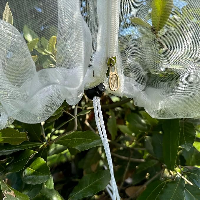Fruit Tree Protection Bags 6.5x8.5 FT | Multiple Size Garden Netting for Fruit & Vegetable Protection | White Plant Net Cover for Blueberry & Tomato | Bird & Insect Mesh Fabric Protector