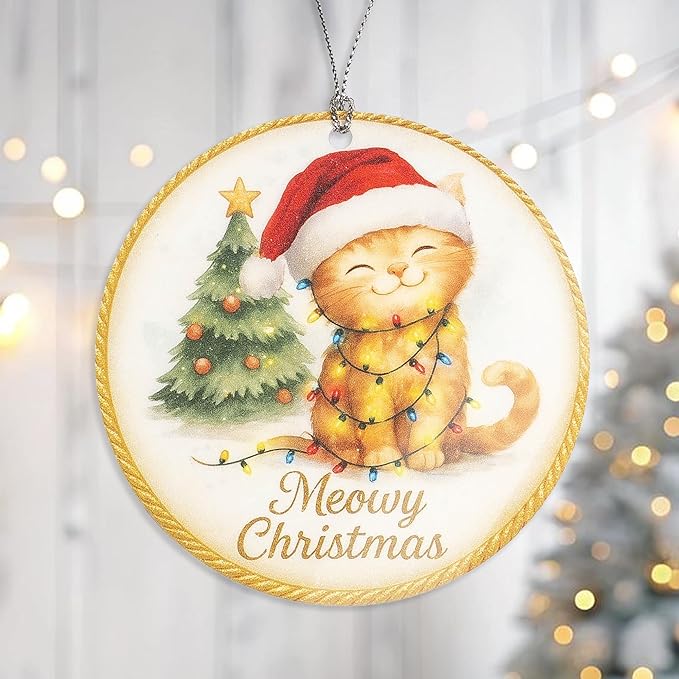 Funny Christmas ornaments 2025 cat ornaments - cat christmas ornament - cat ornaments for christmas tree - christmas ornament - cat christmas decor - cat lover gifts
