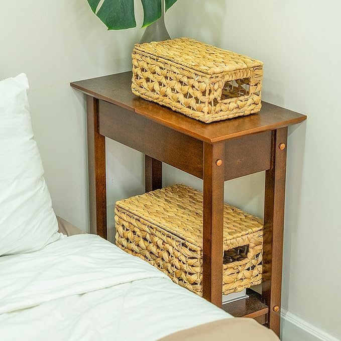 Set of 2 Decorative Storage Boxes with Lids, Wicker, Decorative for Home Decor, Seagrass