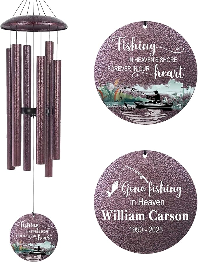 ASTARIN Memorial Wind Chimes Personalized, Deep Tone Wind Chimes for Loss of Loved One, Sympathy Gifts for Loss Mom/Dad/Sister, Outdoor Windchime for Memory Bereavement Condolence
