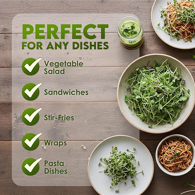 Nature Jims Sprouts Organic Broccoli Seeds for Sprouting – Certified Non-GMO, Rich in Sulforaphane, Swift-Growing Microgreen Seeds for Nutritious Broccoli Sprouts – Ideal for Indoor/Outdoor Use – 8oz